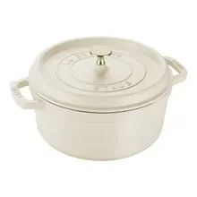 Staub - 5.2 Qt Cream Round Cocotte - 1034839
