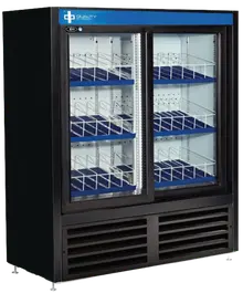 QBD - 47" Black Refrigerator w/ 2 Sliding Glass Doors - CD4148SL-HC/GR