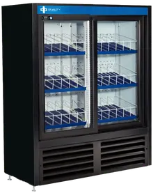 QBD - 47" Black Refrigerator w/ 2 Sliding Glass Doors & Organizer Shelves - CD4154-HC/GR