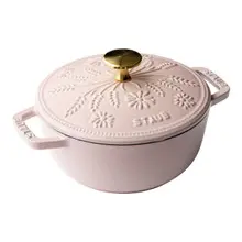 Staub - 1 Qt Sorbet Rose Round Cocotte - 1034486