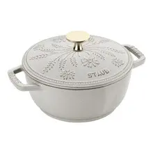 Staub - 1 Qt White Truffle Round Cocotte - 1030711