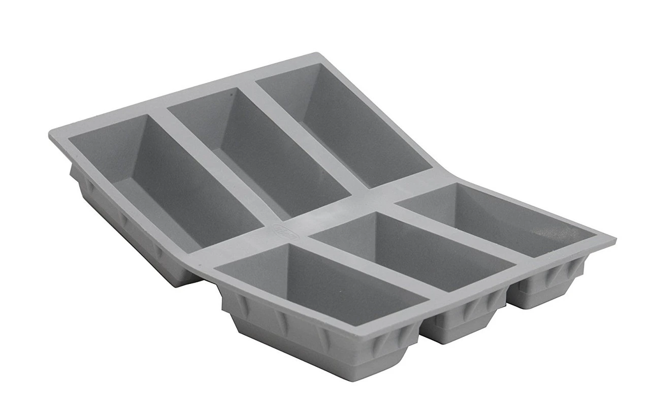 de Buyer - Elastomoule Silicone Loaf Mould, 6 Portion - 77183121D