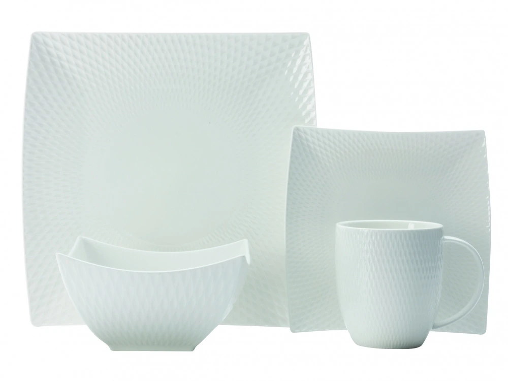 Maxwell & Williams - Diamonds Square 16 Piece Dinnerware Set