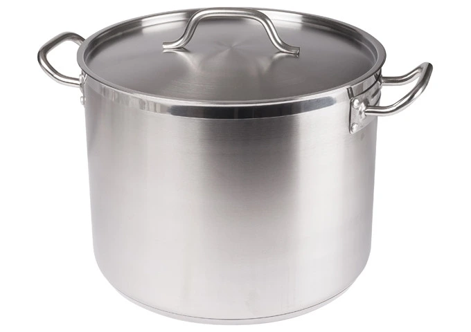 Winco - 24 Qt Stainless Steel stock Pot W/ Cover - SST-24