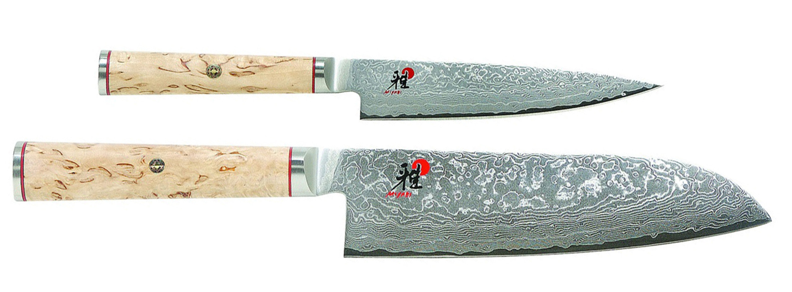 Two Miyabi knives from the Birchwood series