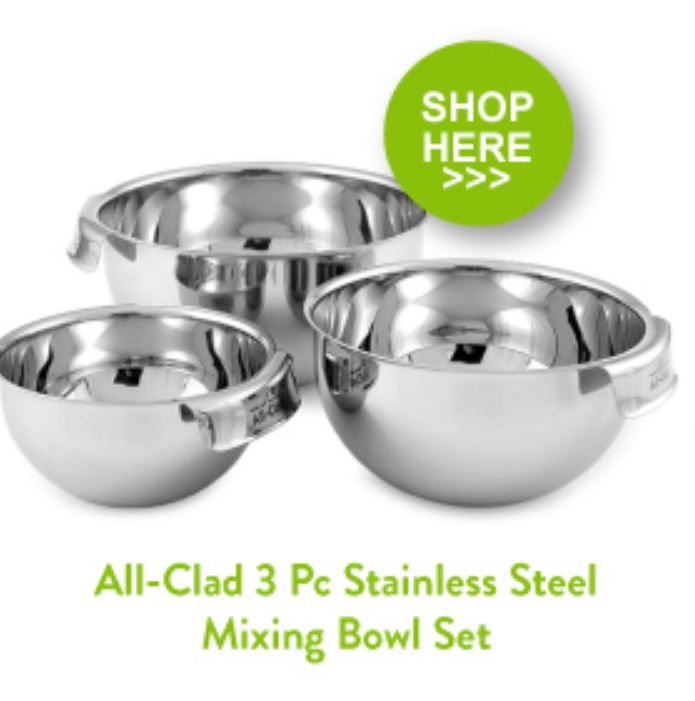 All-Clad - 3 Pc Stainless Steel Mixing Bowl Set - MBSET