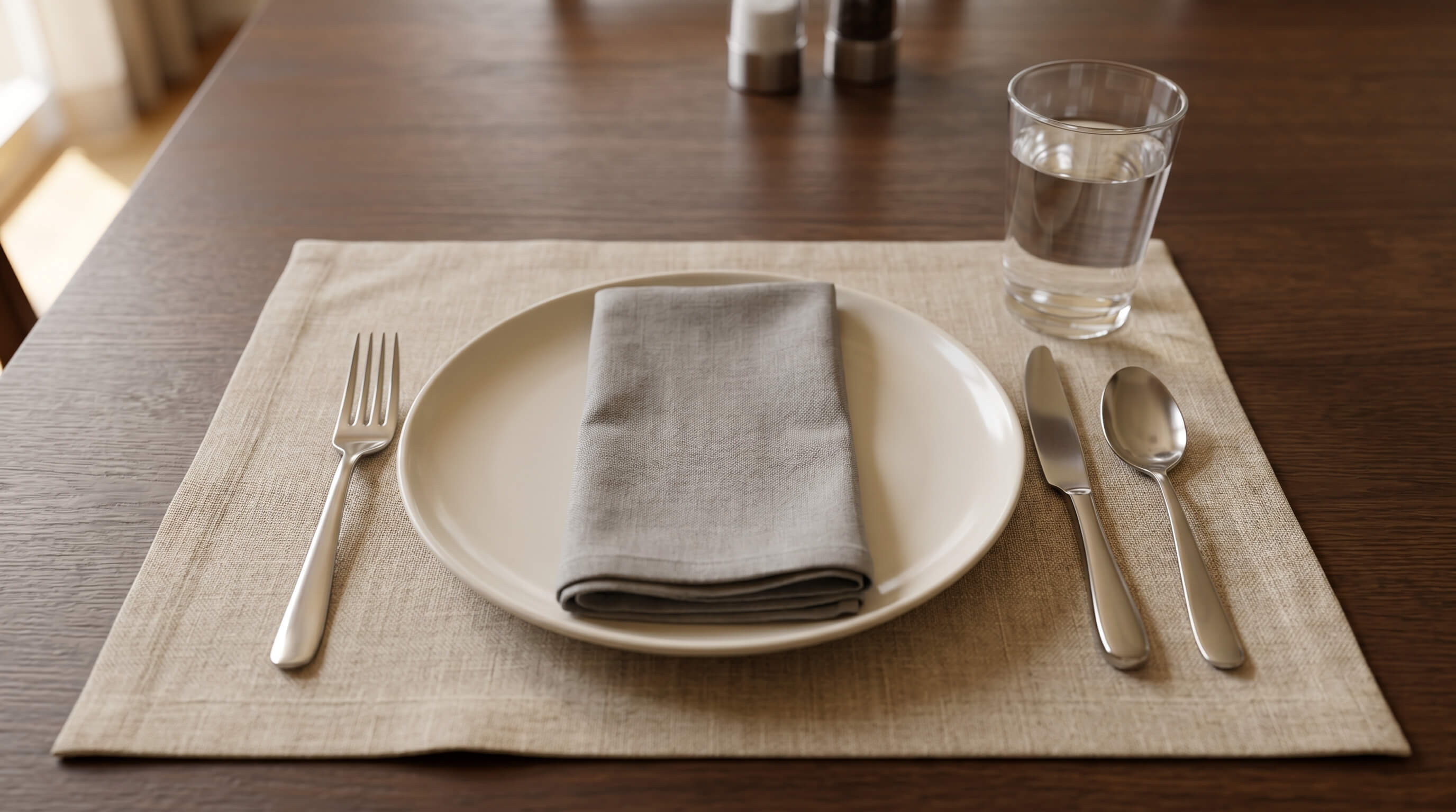 basic table setting for everyday