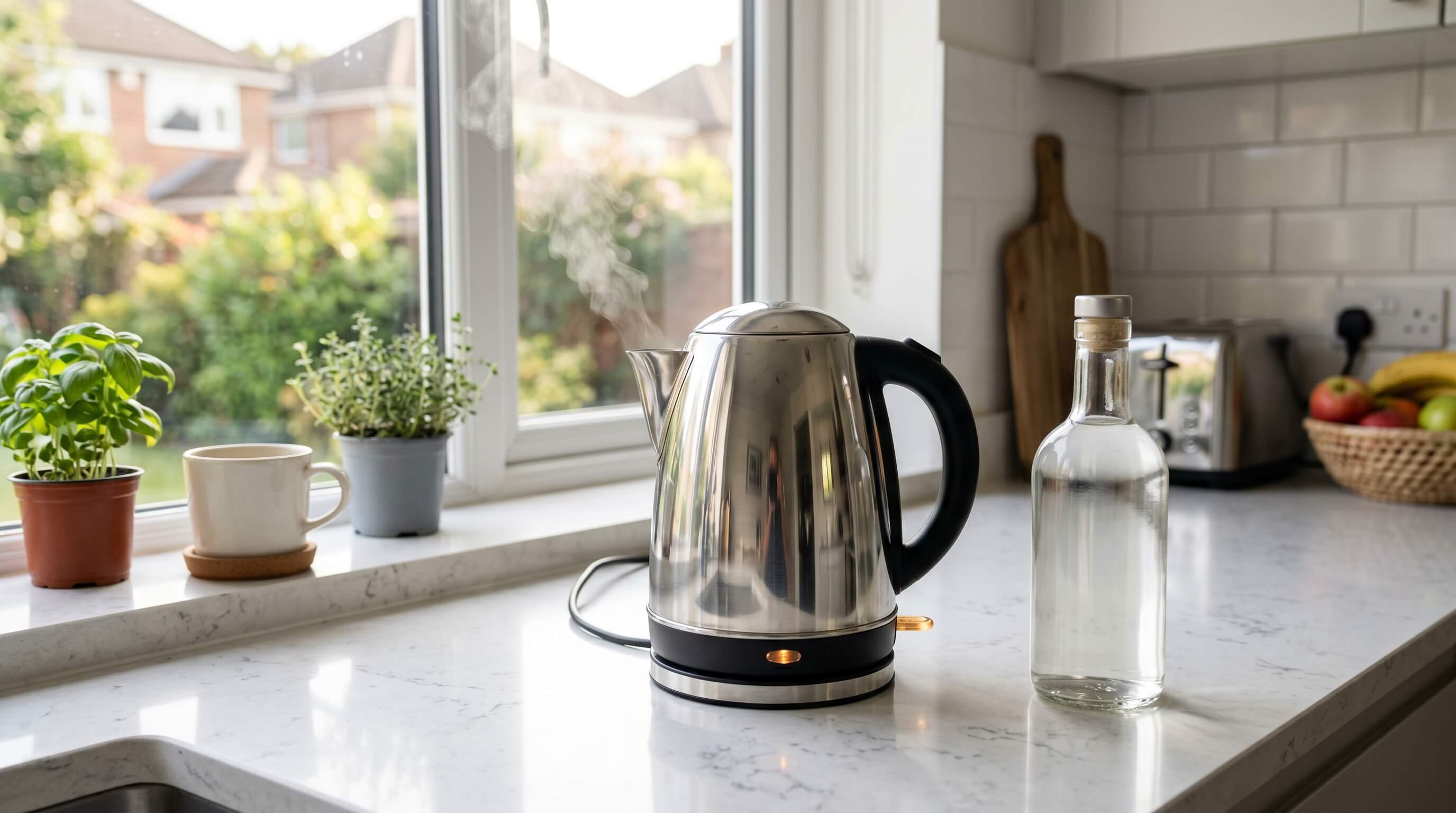 how to clean a kettle with vinegar