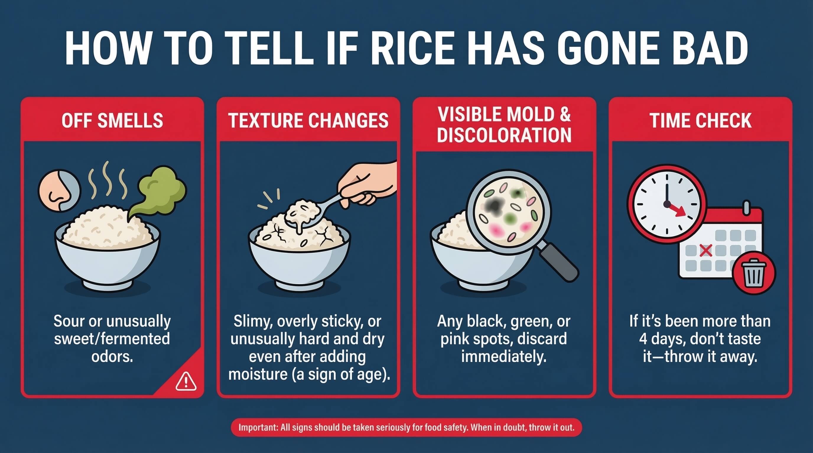 signs rice has gone bad