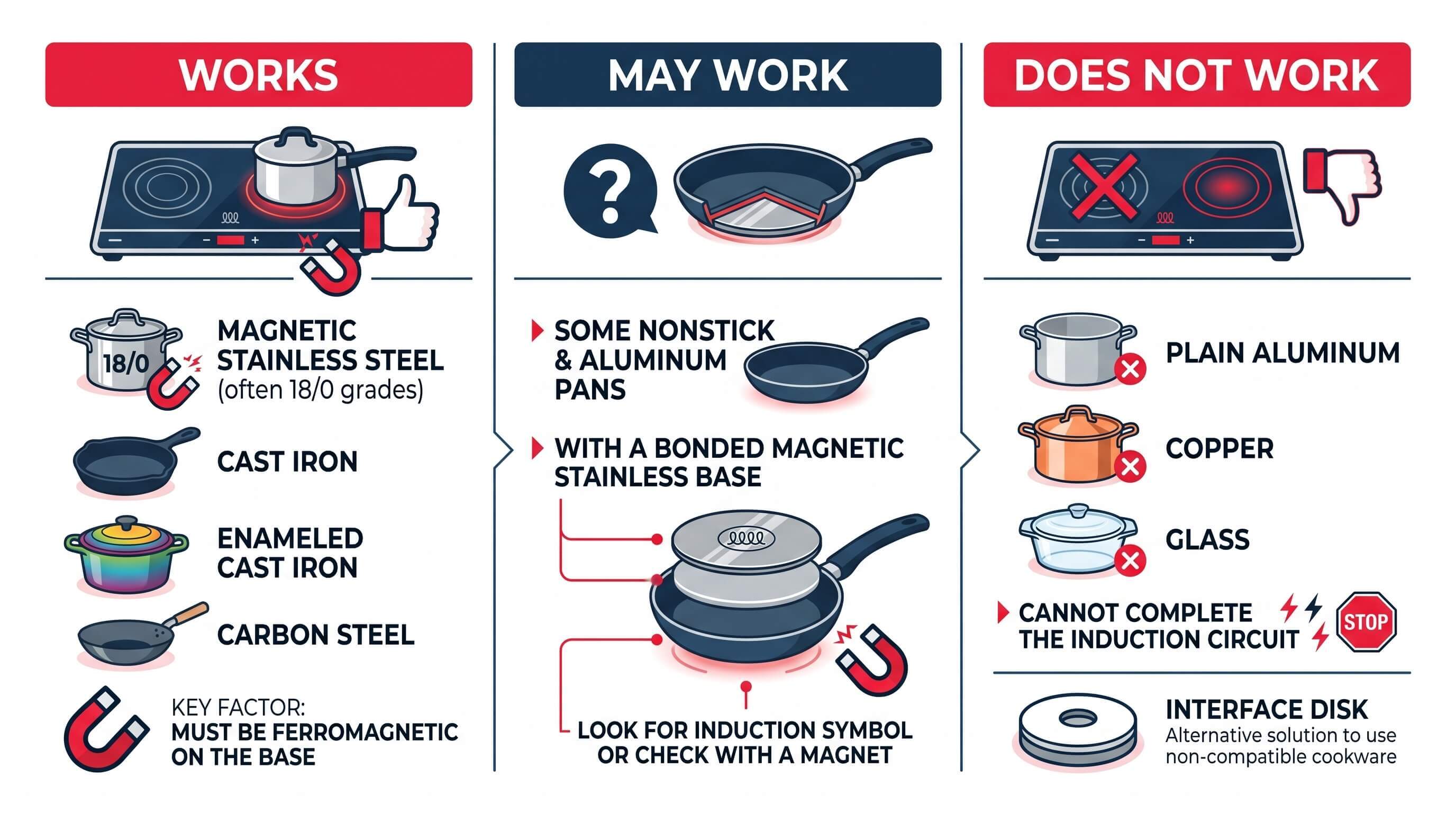 cookware materials that work with induction