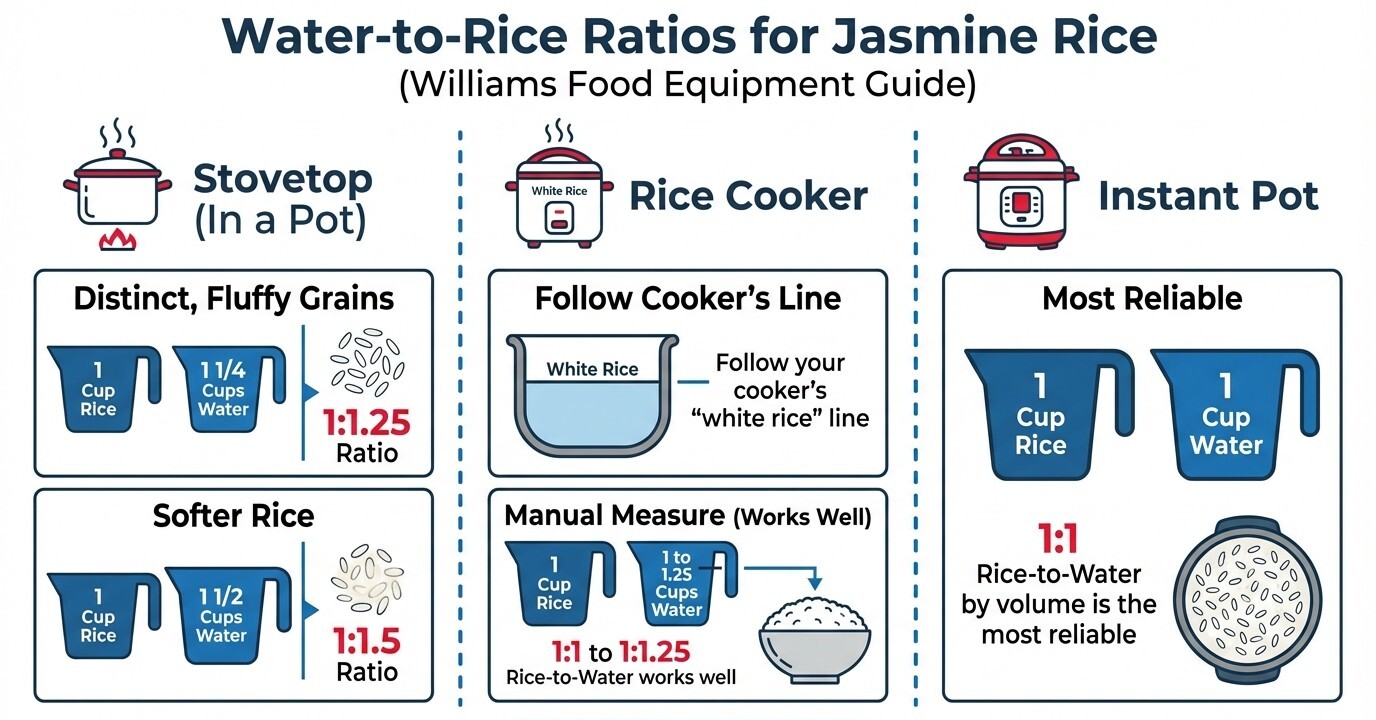 jasmine rice-to-water ratios