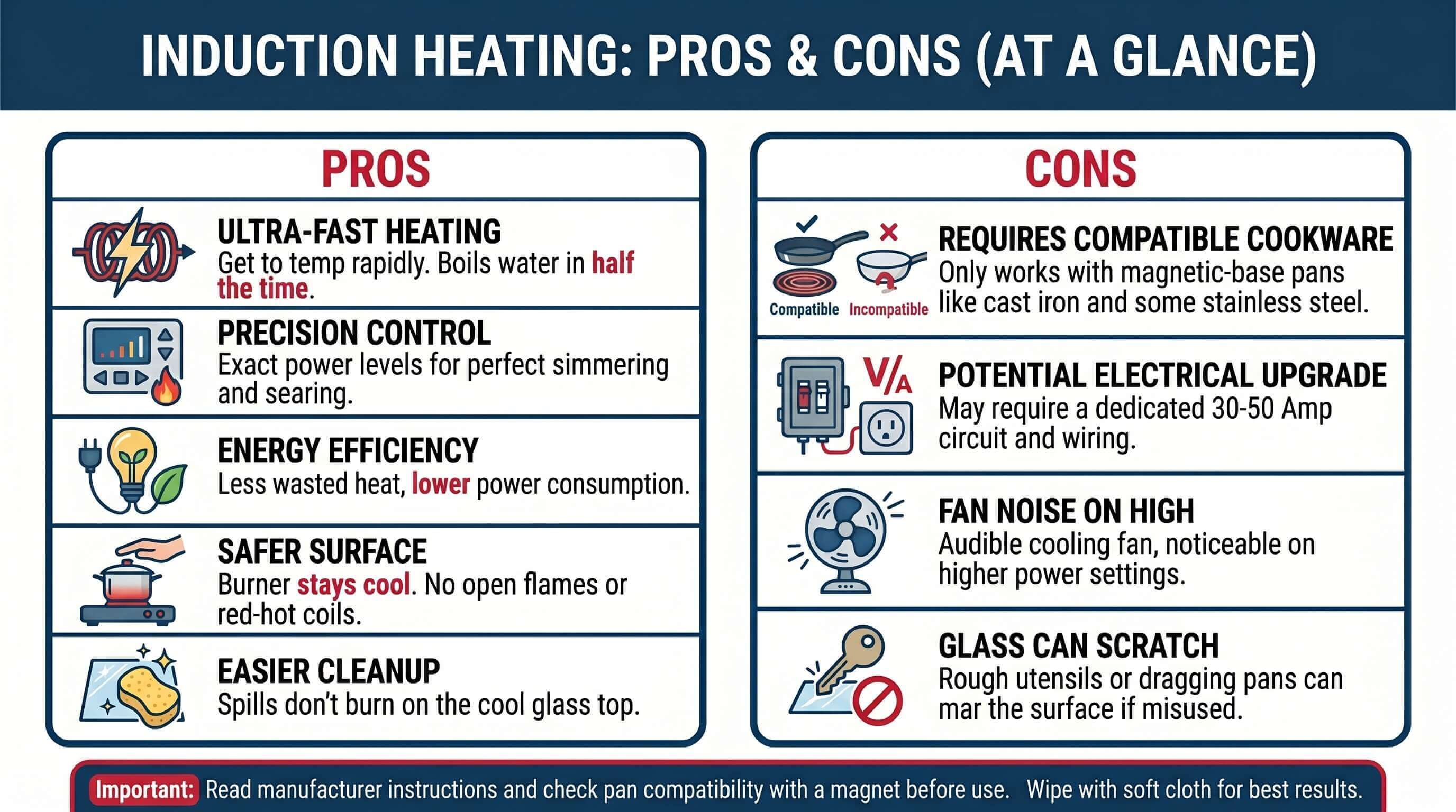 pros and cons of induction stove