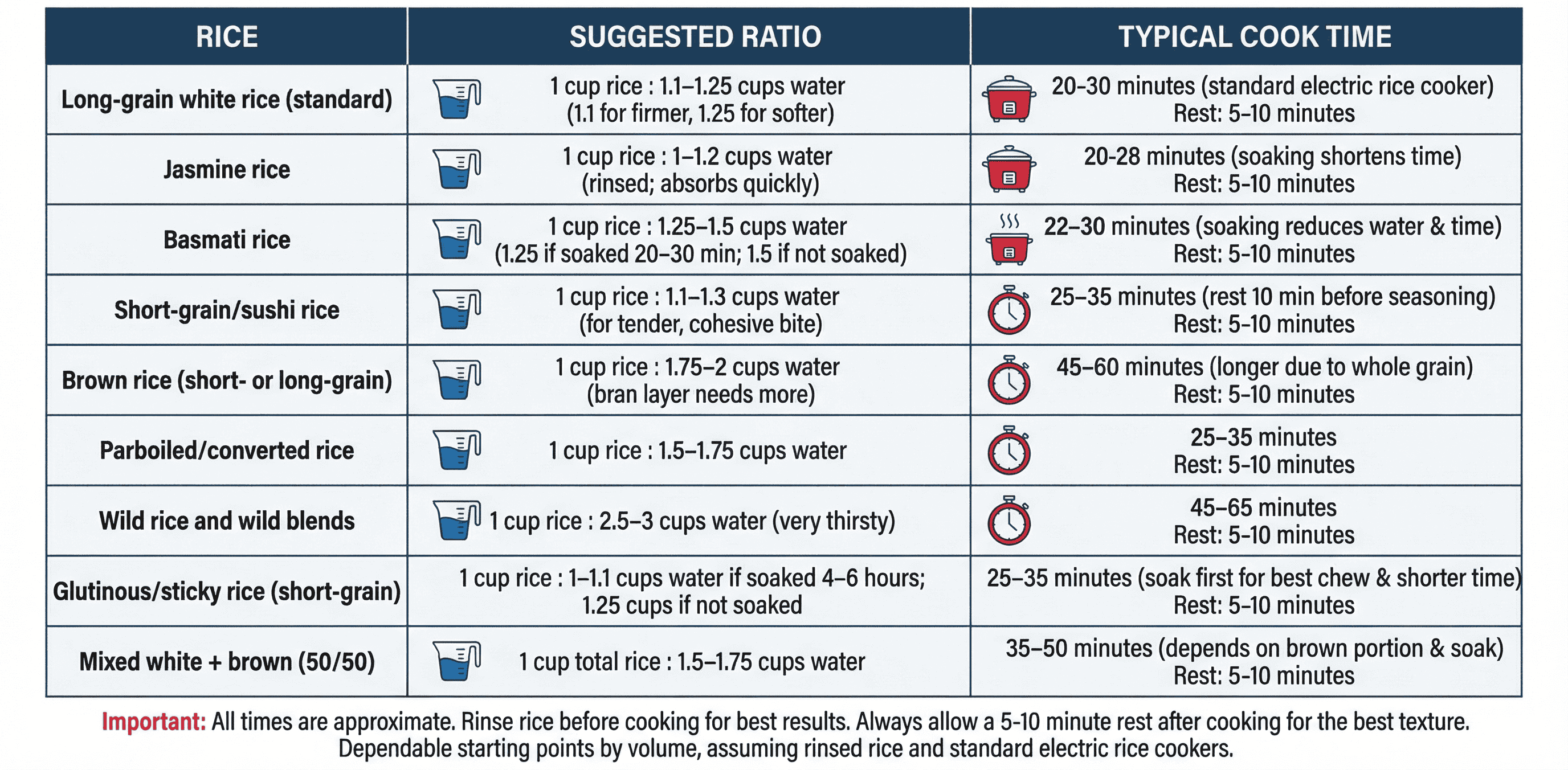 rice to water rice cooker ratio