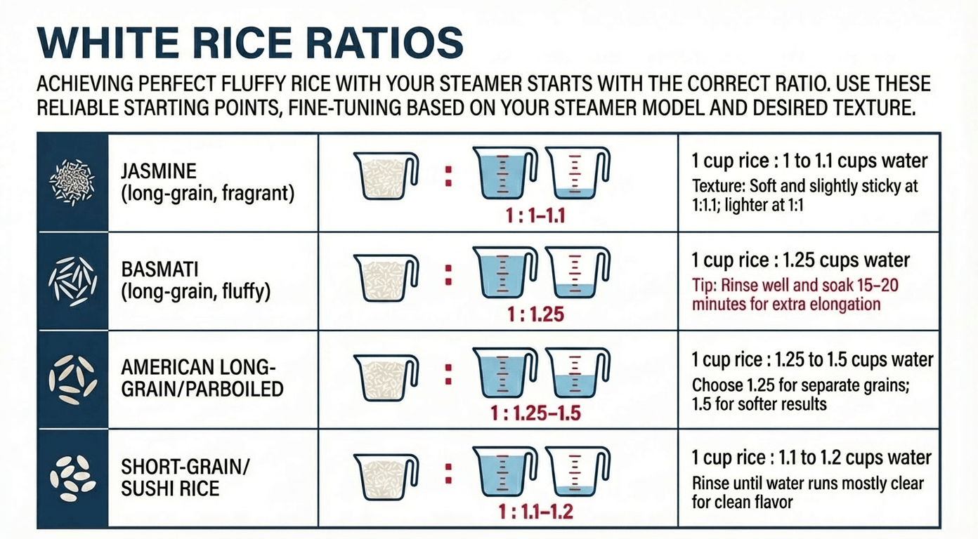 white rice ratios